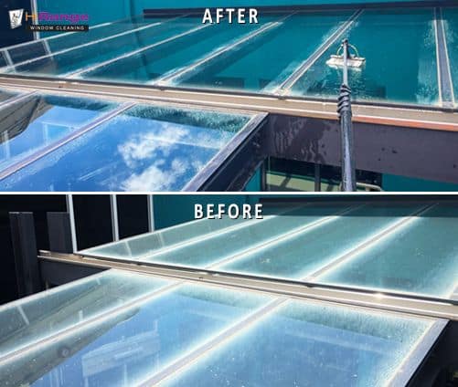 Window cleaning ashburton - Before and After Result